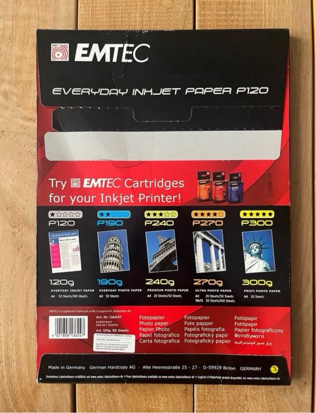 Papel fotográfico (descuento según compra)