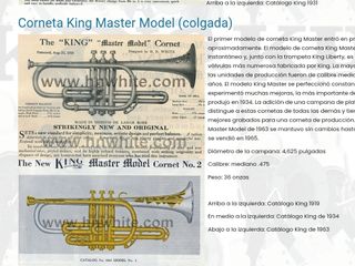 Trompeta Corneta king  master, epoca del jazz USA 