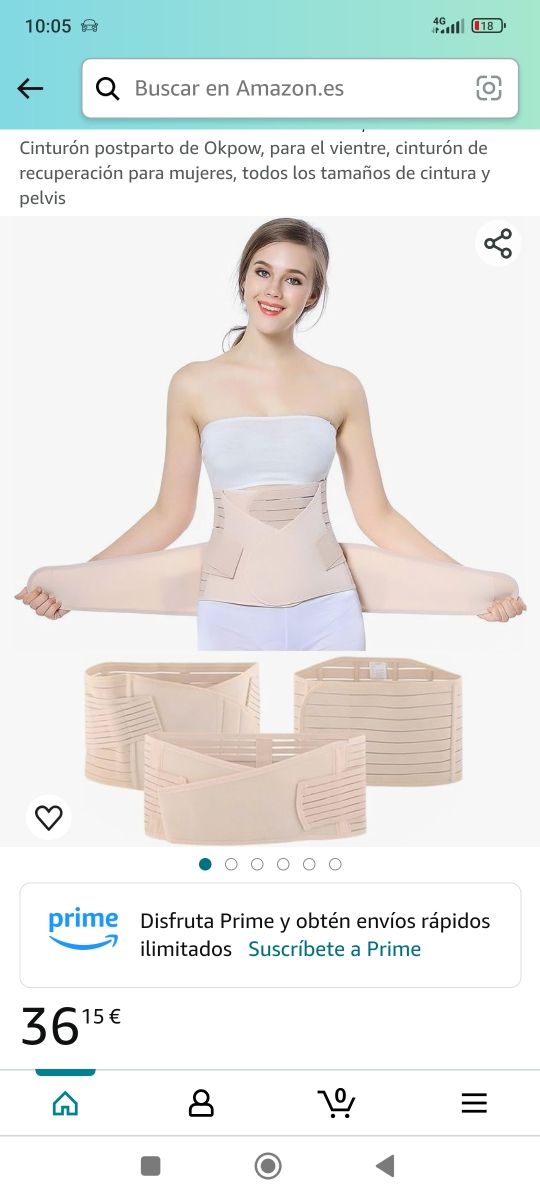 Faja Post cesárea y post parto.