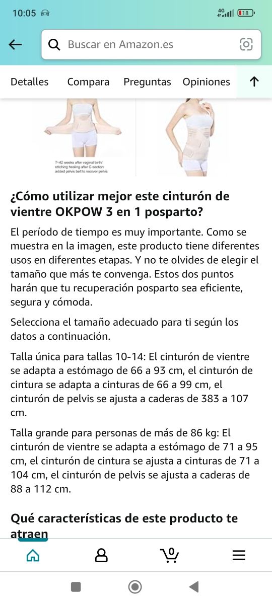 Faja Post cesárea y post parto.