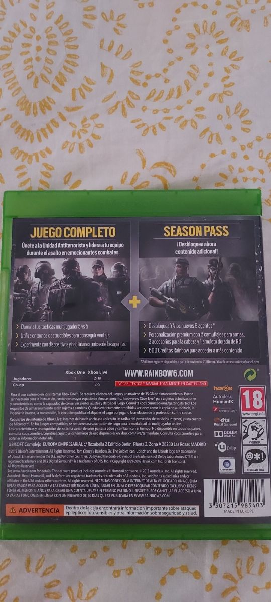 TOM CLANCY RAINBOW SIX SIEGE XBOX ONE