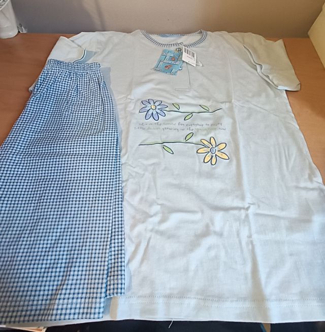 Pijama de verano niña azul