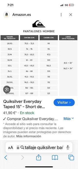 Bermuda larga Quiksilver