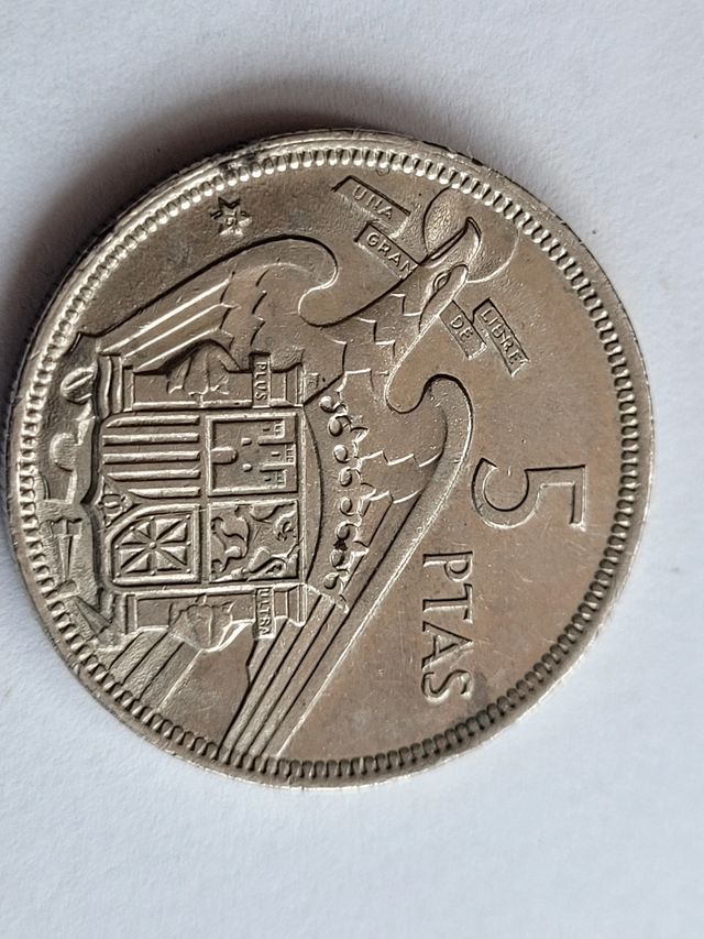 Monedas Franco 5 pesetas 1957