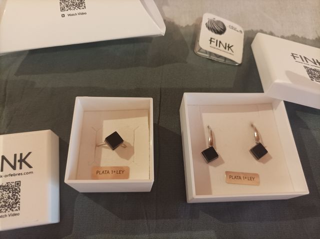 conjunto plata 1a ley y Azabache