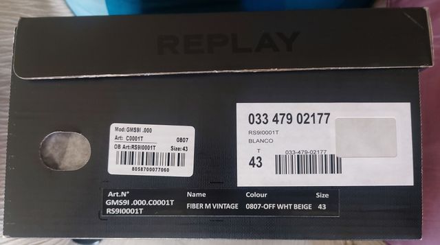 Zapatillas Replay Fiber de hombre tipo running