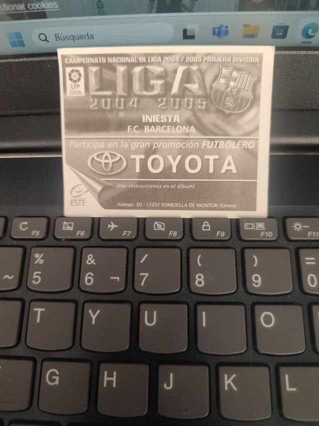 Cromo Iniesta FC Barcelona 2004/2005