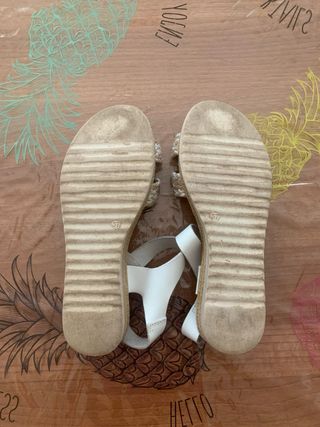 SANDALIAS ESPARTO BLANCAS