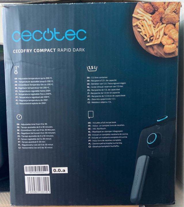 FREIDORA de aire CECOTEC compact rapid black