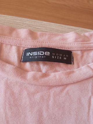 Camiseta estilo crop top rosa palo