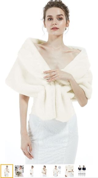 Stola in pelliccia per sposa 