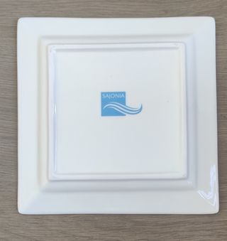 Vajilla cuadrada blanca porcelana 