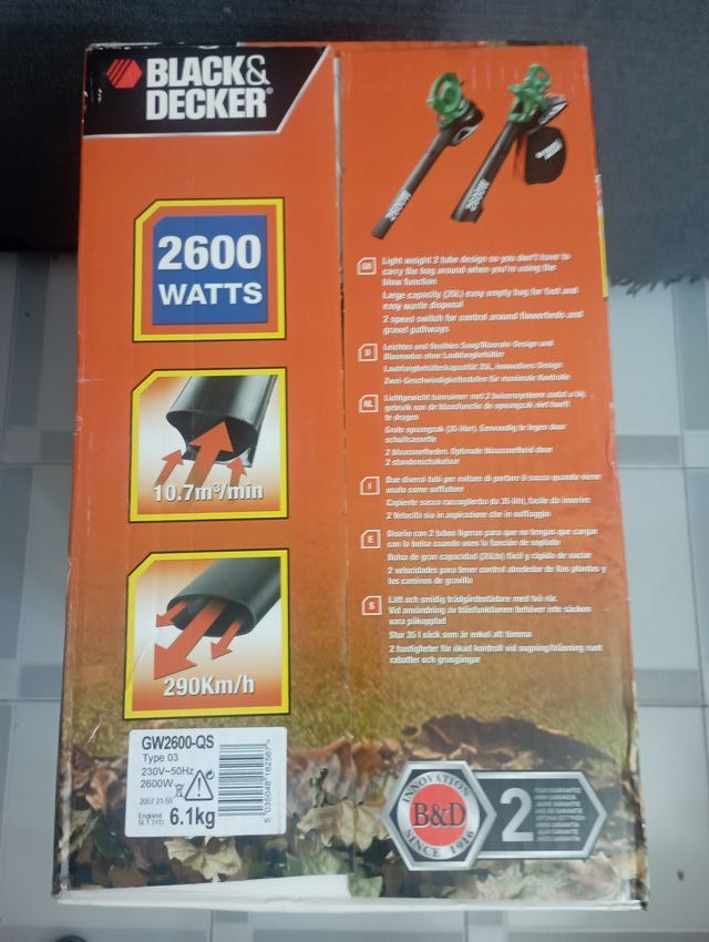 Soplador aspirador triturador Black & Decker nuevo