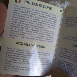 WARMIES - Orsetto riscaldante MICROONDE 