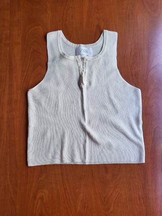 Top blanco Zara S