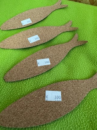 Conjunto de 4 marcadores de livro em cortiça