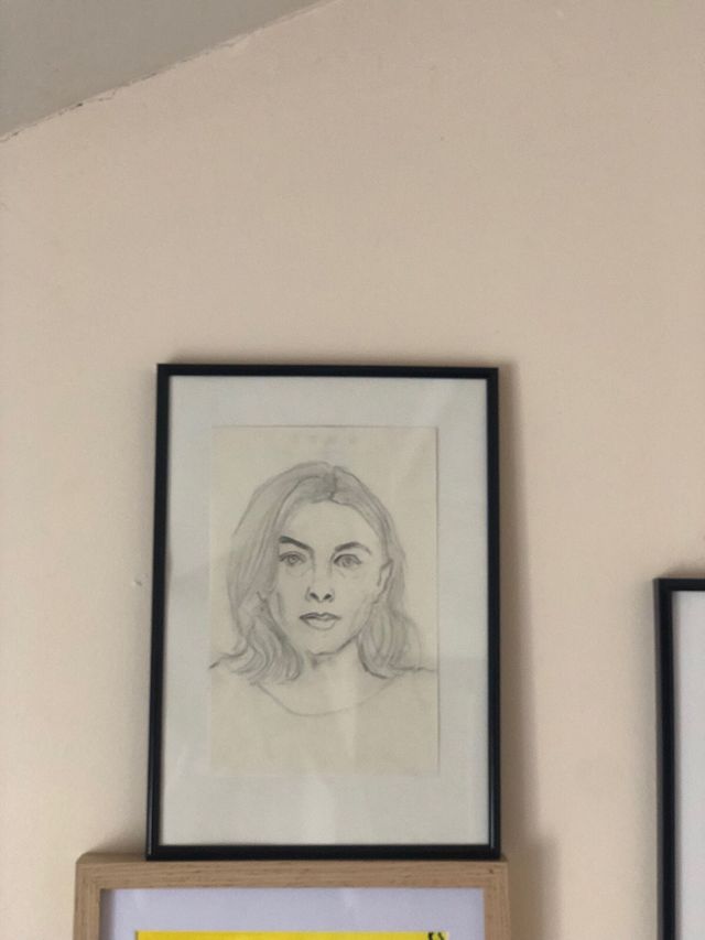 Joan Didion pintura original acrílico Cuadro A4