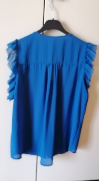 Camicia donna a maniche corte a foglia 