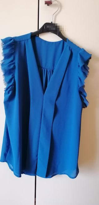 Camicia donna a maniche corte a foglia 