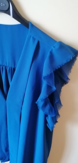Camicia donna a maniche corte a foglia 
