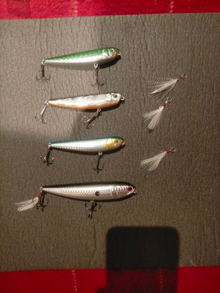 4 Señuelos artificiales pesca mar depredadores.
