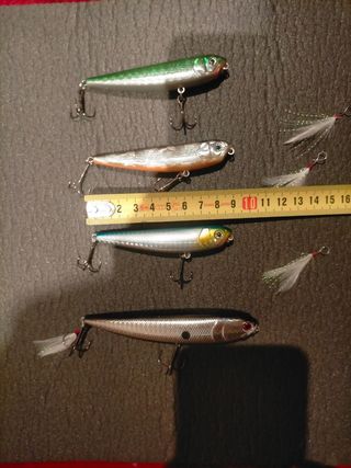 4 Señuelos artificiales pesca mar depredadores.