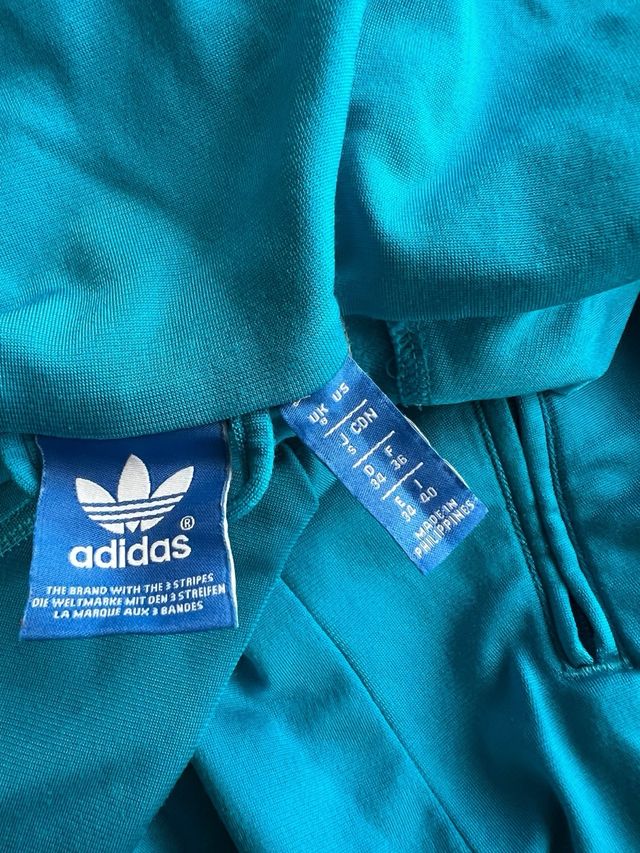 Adidas Felpa Acetata Blu Bianco S Donna