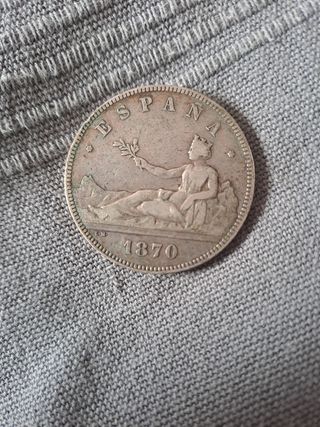 5 pesetas 1870