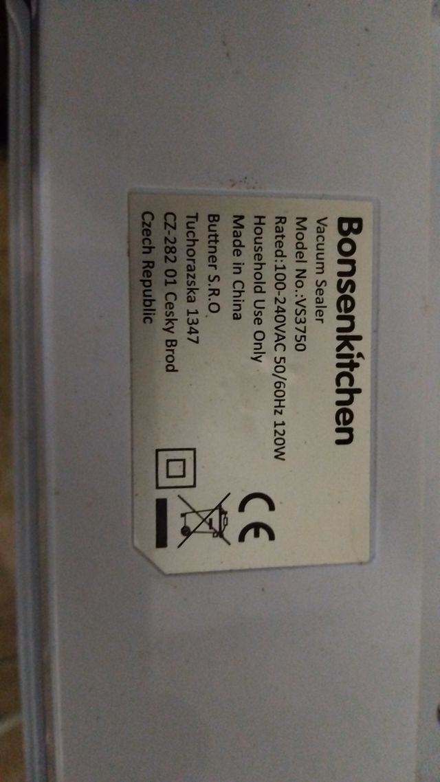 Envasadora al vacío Bonsenkitchen+bolsas de vacio