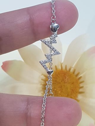 Pulsera electrocardio De Plata De Ley 925