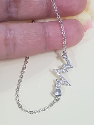 Pulsera electrocardio De Plata De Ley 925