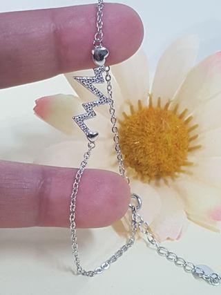 Pulsera electrocardio De Plata De Ley 925