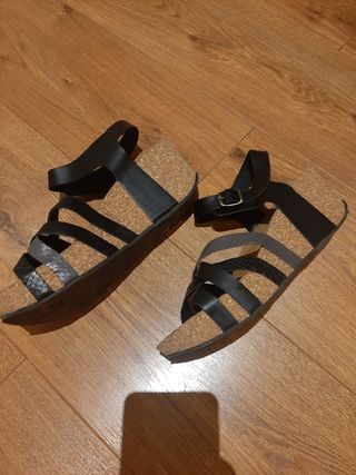 Sandalias Piel cuña