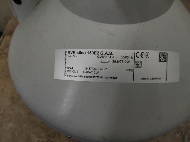 Extractor de aire RVK sileo 150e2, nuevo 