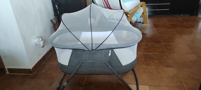 Mini cuna mecedora plastimyr más colchón lemur