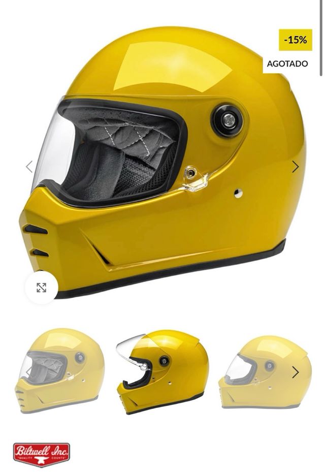 Casco bitwell lane splitter L amarillo atardecer