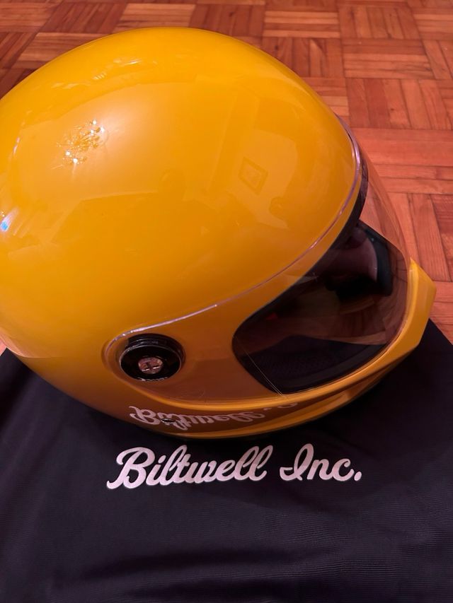 Casco bitwell lane splitter L amarillo atardecer