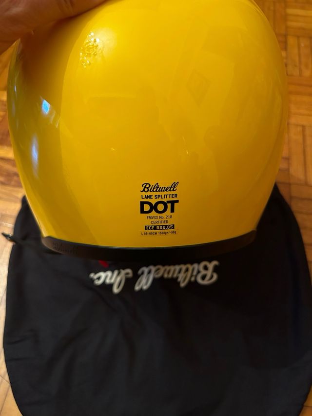Casco bitwell lane splitter L amarillo atardecer