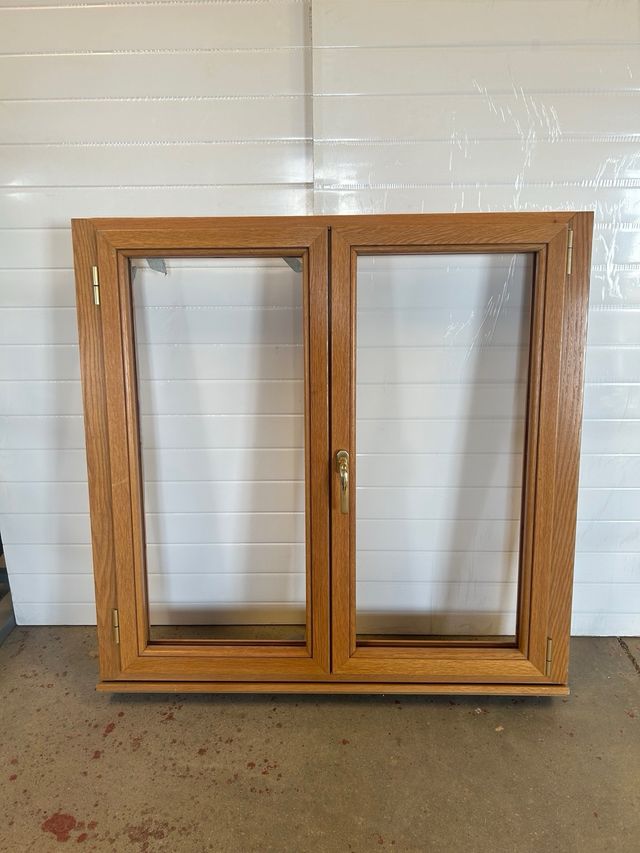 Ventana ALUMINIO 1270 X 1270 + C - Color pino nudo