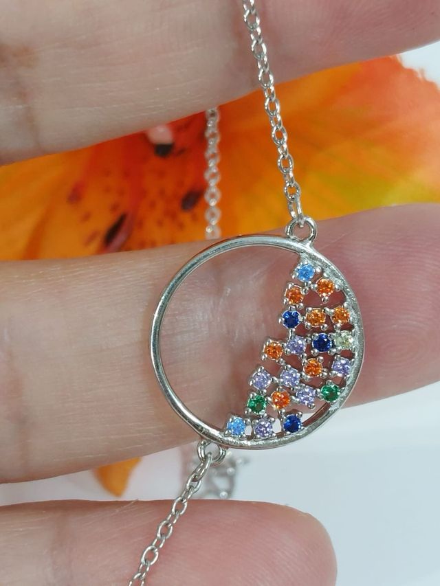 Pulsera Circulo Vida De Plata De Ley 925