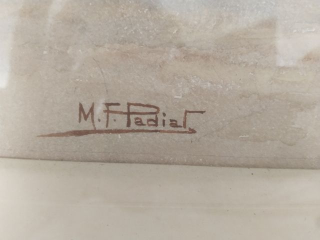 Cuadro Acuarela años 50, firmada, rosas