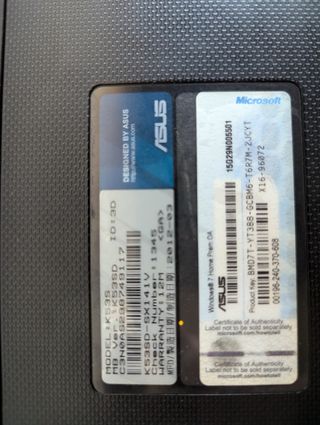 Laptop Asus K53S intel core i5 