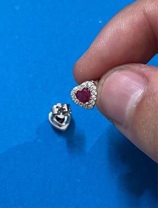 Pendientes Corazón De Plata De Ley 925