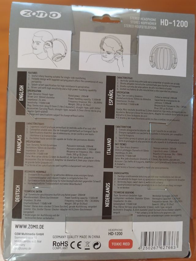 Cuffia Zomo Hd 1200