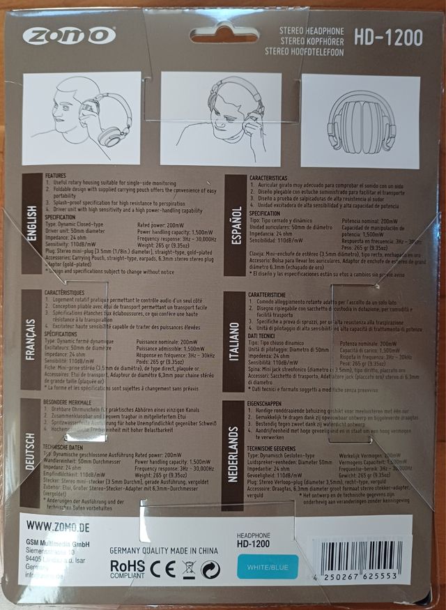 Cuffie Zomo Hd 1200