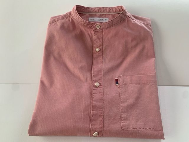 CAMISA ROSA PALO, CUELLO MAO T-10,12