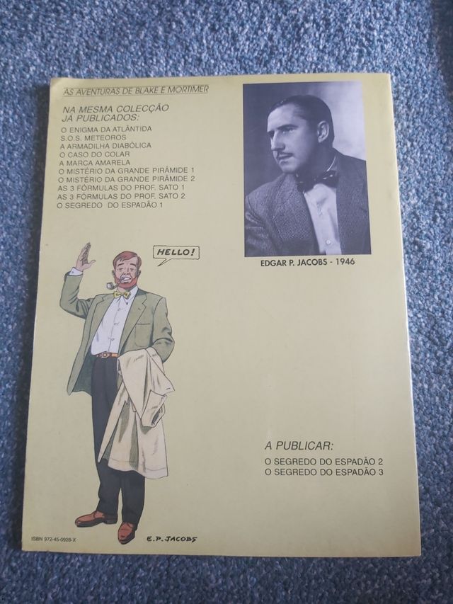 Livro as aventuras de Blake e Mortimer