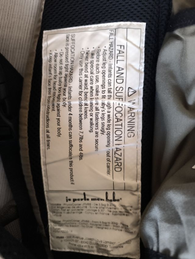 Mochila porteo ergonomica physiocarrier