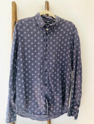 Camicia Uomo Imperial Estiva in Lino Azzurra Tg M