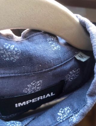 Camicia Uomo Imperial Estiva in Lino Azzurra Tg M